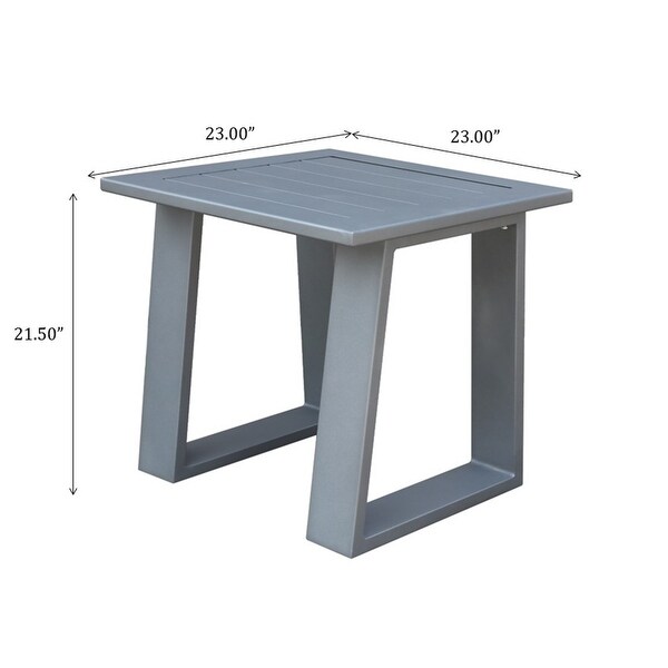 Outdoor Indoor Aluminum Square End Table/Side Table