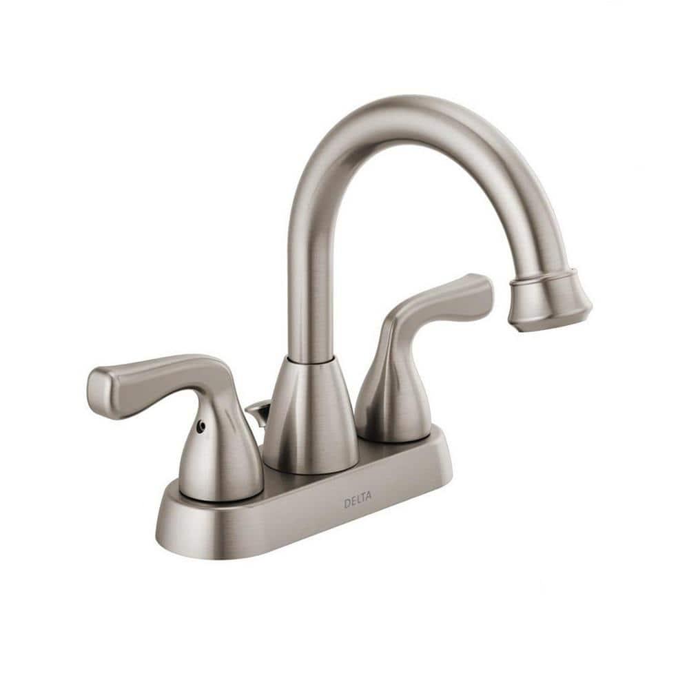 Delta Foundations 4 in Centerset 2Handle HiArc Bathroom Faucet in Brushed Nickel