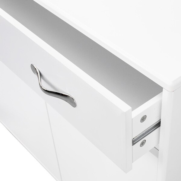 Three Doors Side Table-white