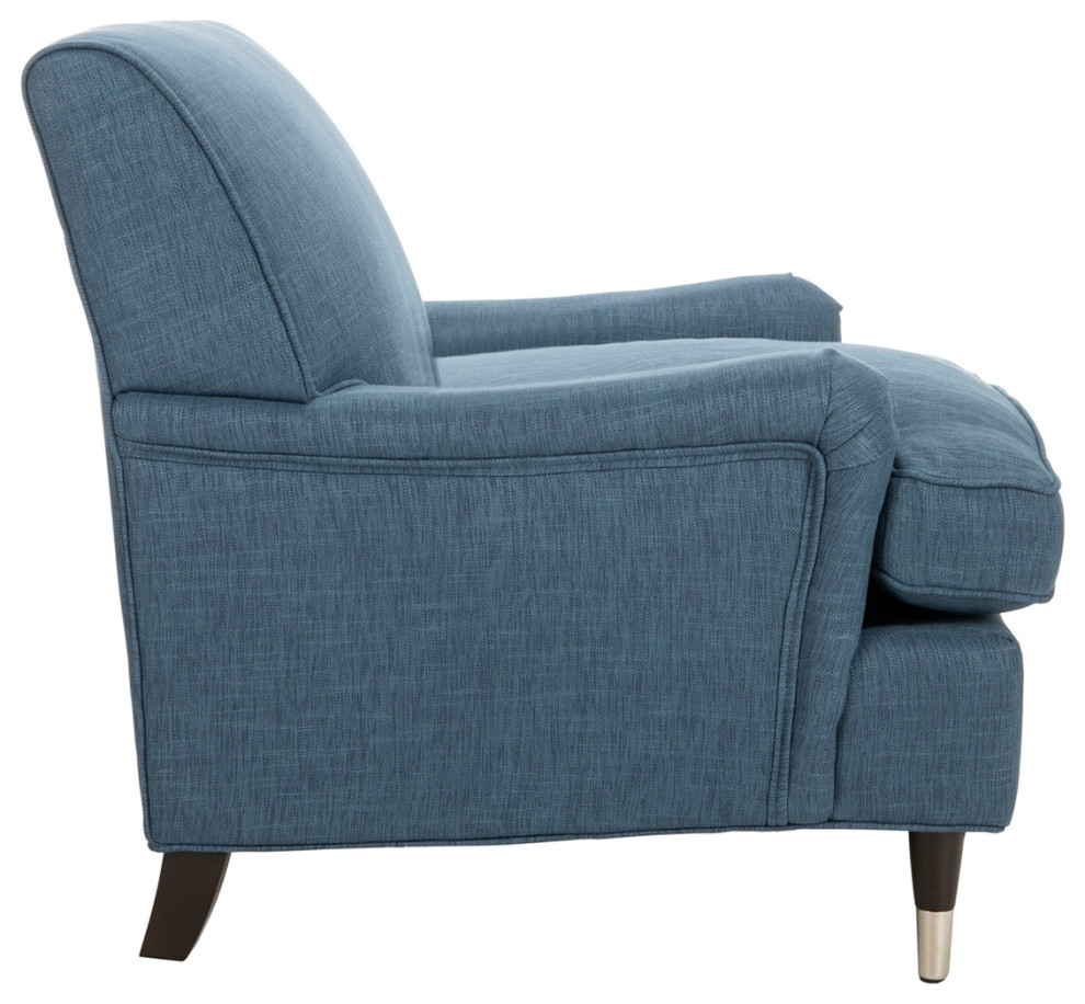 Chester Club Chair Navy   Midcentury   Armchairs And Accent Chairs   by Peachtree Fine Furniture  Houzz