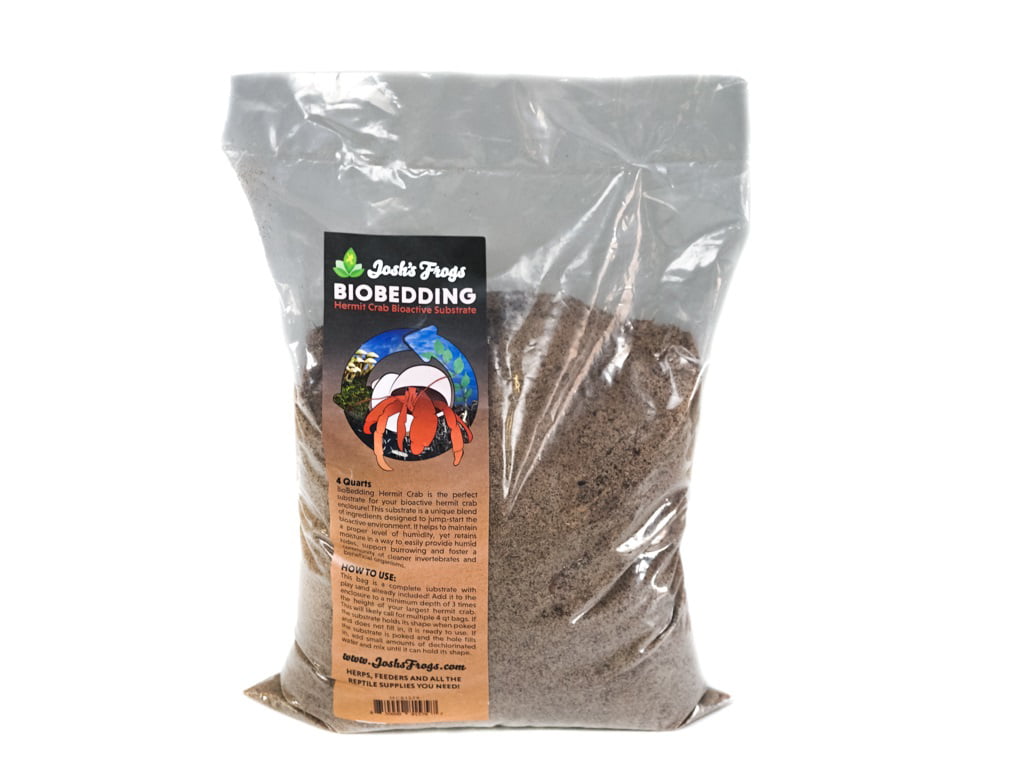 Josh's Frogs Hermit Crab BioBedding Bioactive Substrate (4 Quart (Sand Included))