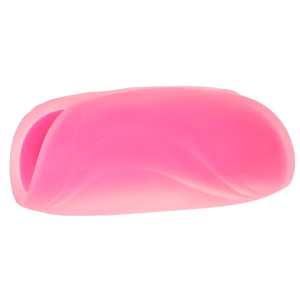 The Gripper Beaded Grip Open Sleeve Masturbator in Pink