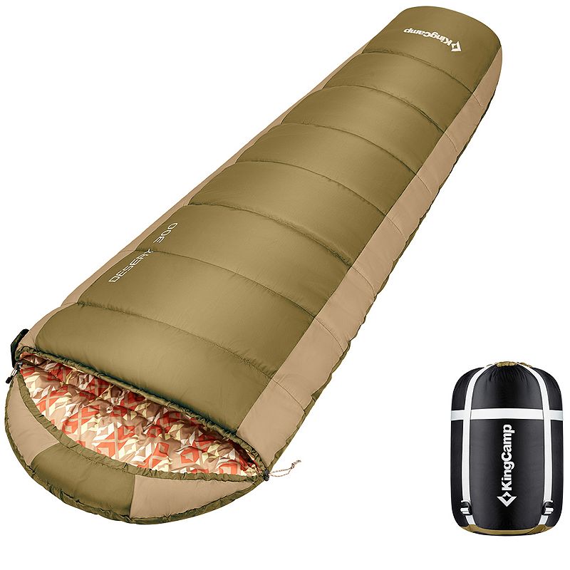 KingCamp Ultralight Warm 3 Season Sleeping Bag w/Compact Compression Sack， Olive