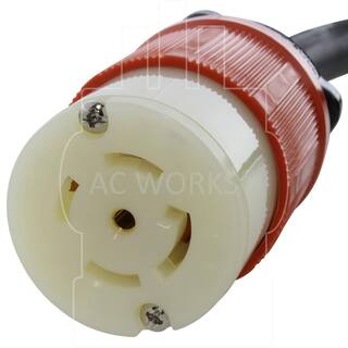 AC WORKS 10 ft. SOOW 105 NEMA L21-30 30 Amp 3-Phase 120-Volt208-Volt Industrial Rubber Extension Cord L2130PR-010E