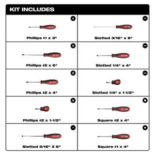 MW 144-Position Flex-Head Ratcheting Combination Wrench Set SAE with Screwdriver Set (25-Piece) 48-22-9413-48-22-2710