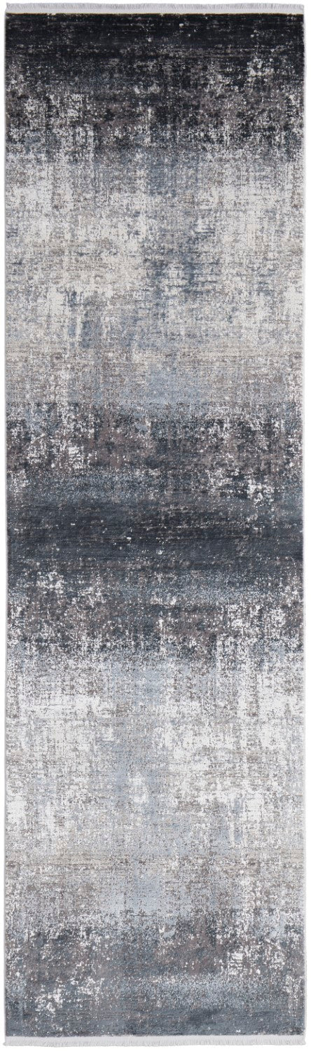 Lindstra Abstract Silver Gray/Black Rug