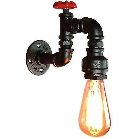 Industrial Loft Wall Sconce Water Tube Pipe Retro Black Iron Chandelier Lamp Lights For Living Room Bedroom Restaurant