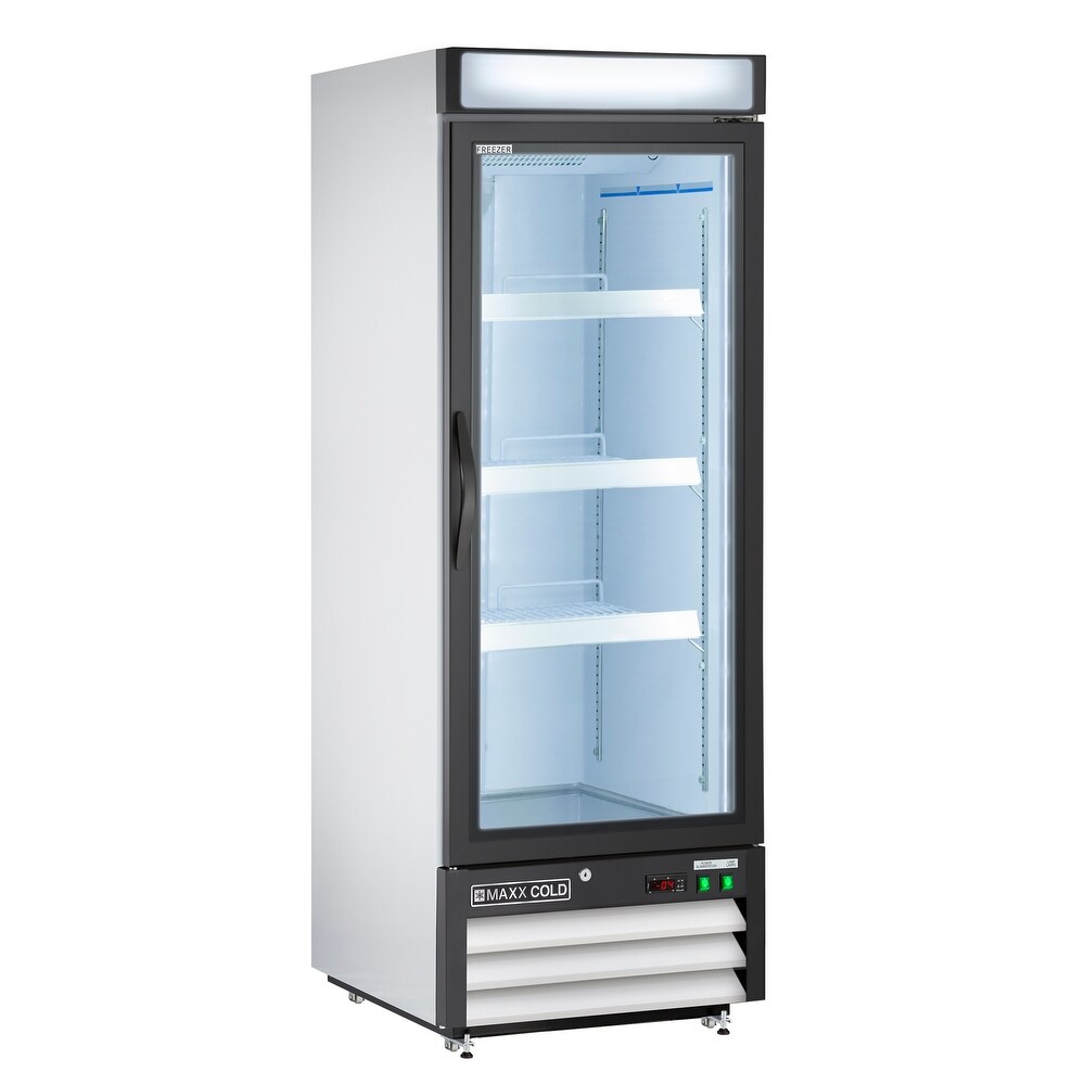 Maxx Cold Single Glass Door Merchandiser Freezer  in White