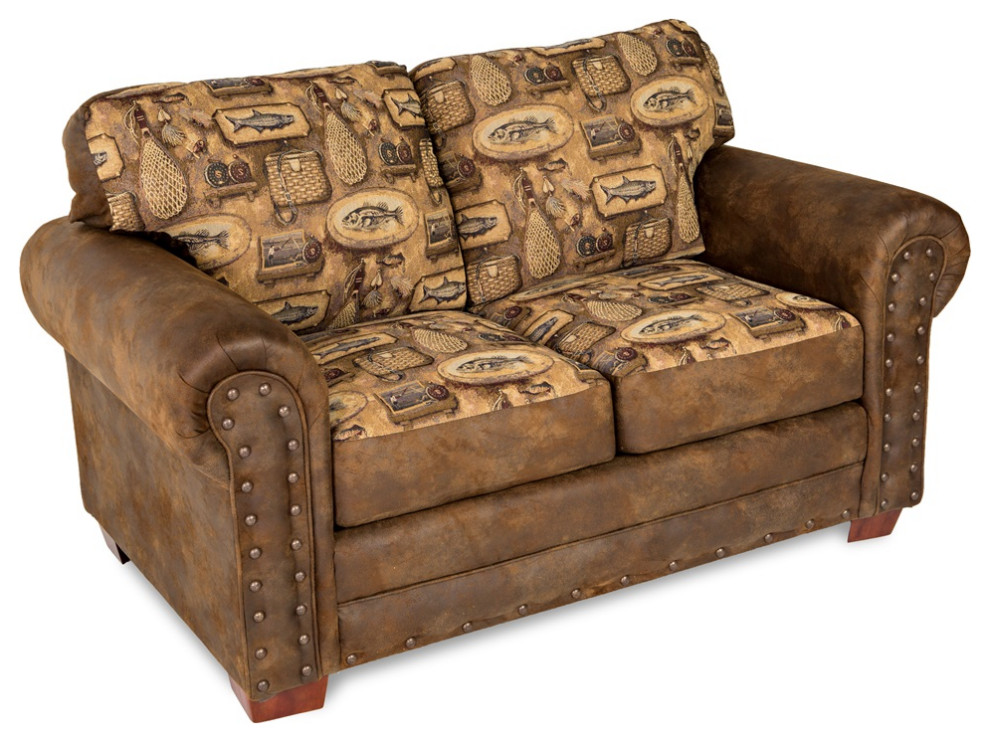 American Furniture Classics Model 8502 80 River Bend Loveseat   Rustic   Loveseats   by Beyond Stores  Houzz