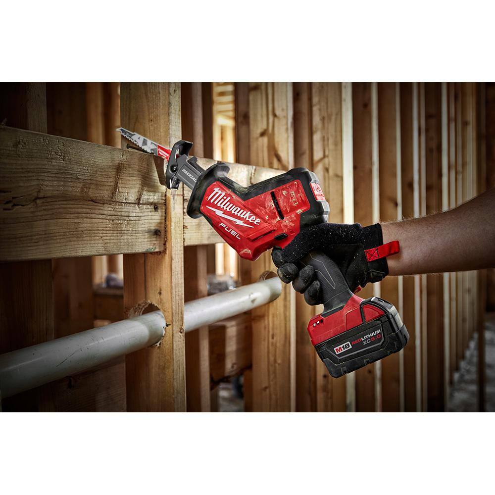 MW M18 FUEL 18V Lithium-Ion Brushless Cordless HACKZALL Reciprocating Saw Kit W M18 5.0Ah Battery 2719-21-48-11-1850