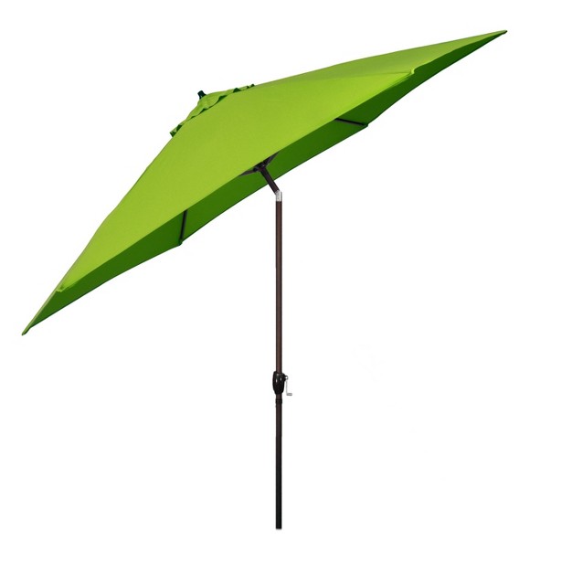 11 x27 X 11 x27 Aluminum Market Polyester Umbrella With Crank Lift Lime Green Astella