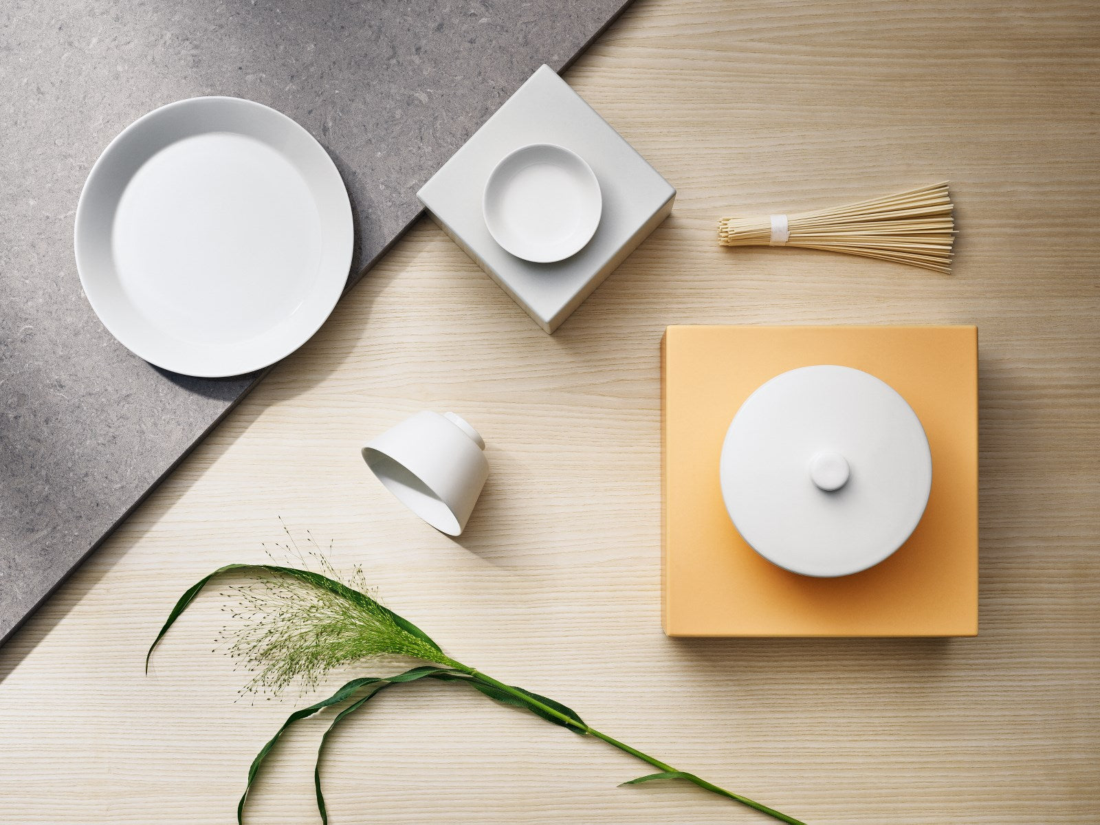 Teema 16 Piece Starter Set in White design by Kaj Franck for Iittala