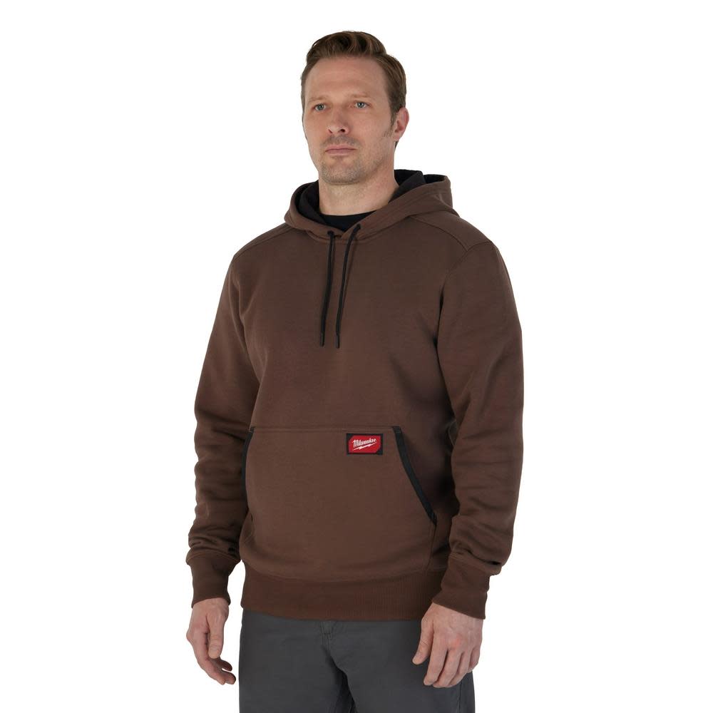 Milwaukee Midweight Pullover Hoodie Brown Small