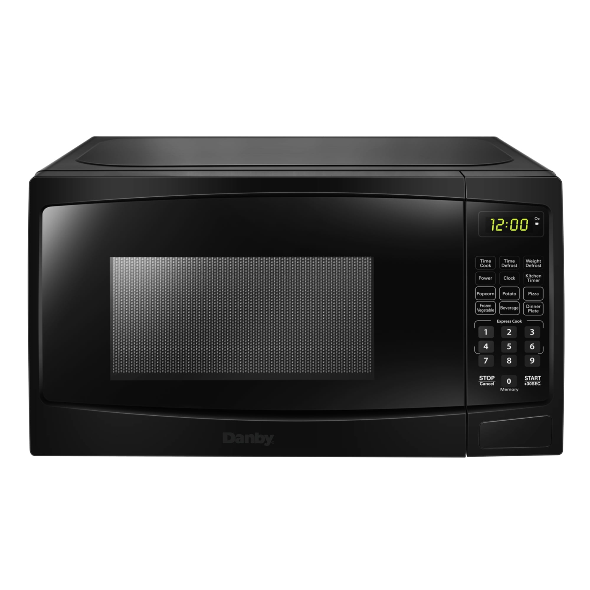 Danby DBMW0720BBB 700 Watts 0.7 Cu.Ft. Countertop Microwave with Push Button Door|10 Power Levels, 6 Cooking Programs|Auto Defrost and Child Lock