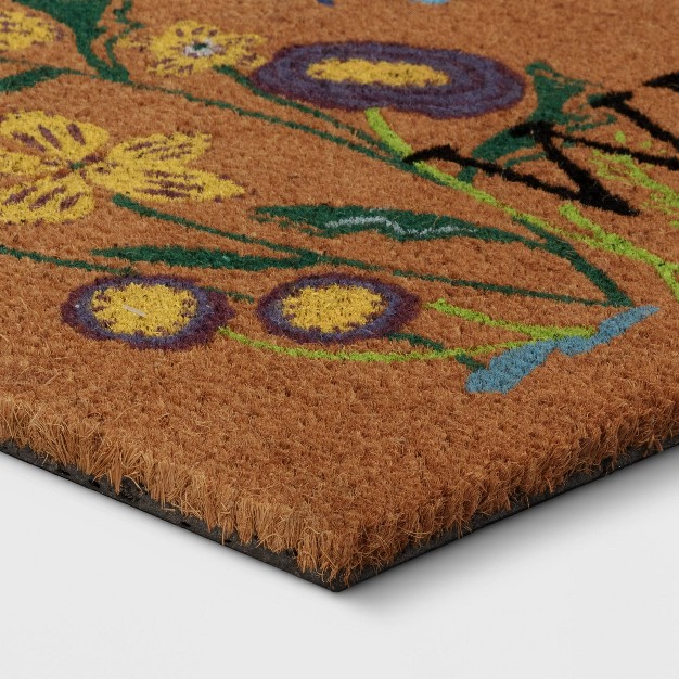 x27 welcome x27 Coir Doormat Yellow natural