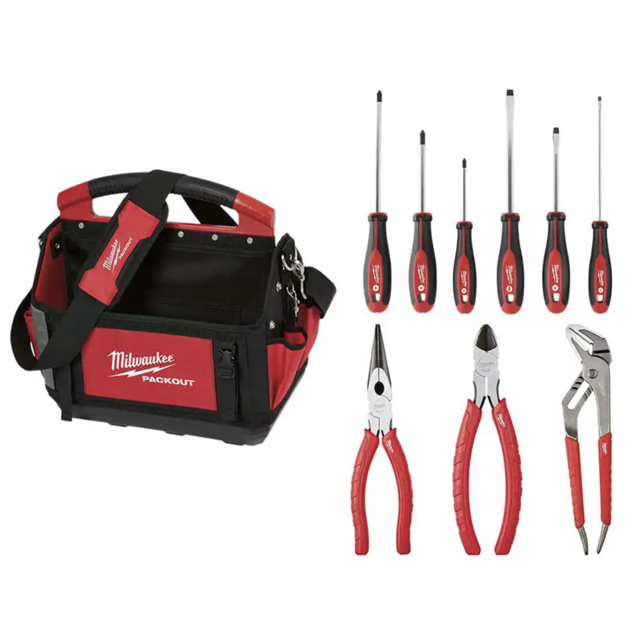 Milwaukee PACKOUT Tote and Hand Tool Set (10-Piece)