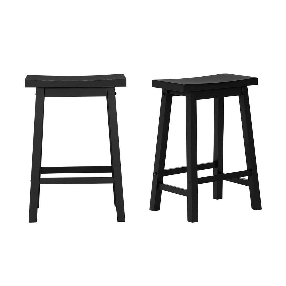 StyleWell 24 in. Charcoal Black Counter Stool (Set of 2) SH0202170SGH03