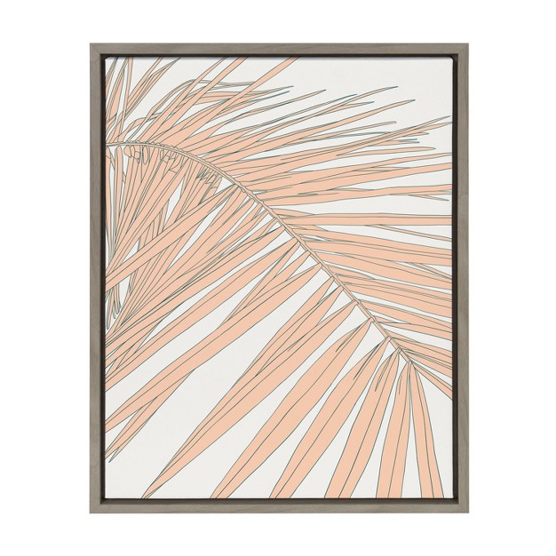 18 X 24 Sylvie Palms By Alicia Schultz Framed Wall Canvas Gray Kate amp Laurel All Things Decor