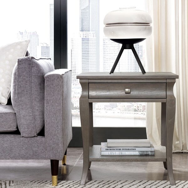 Copper Grove Esperance 1-drawer Grey Wood End Table