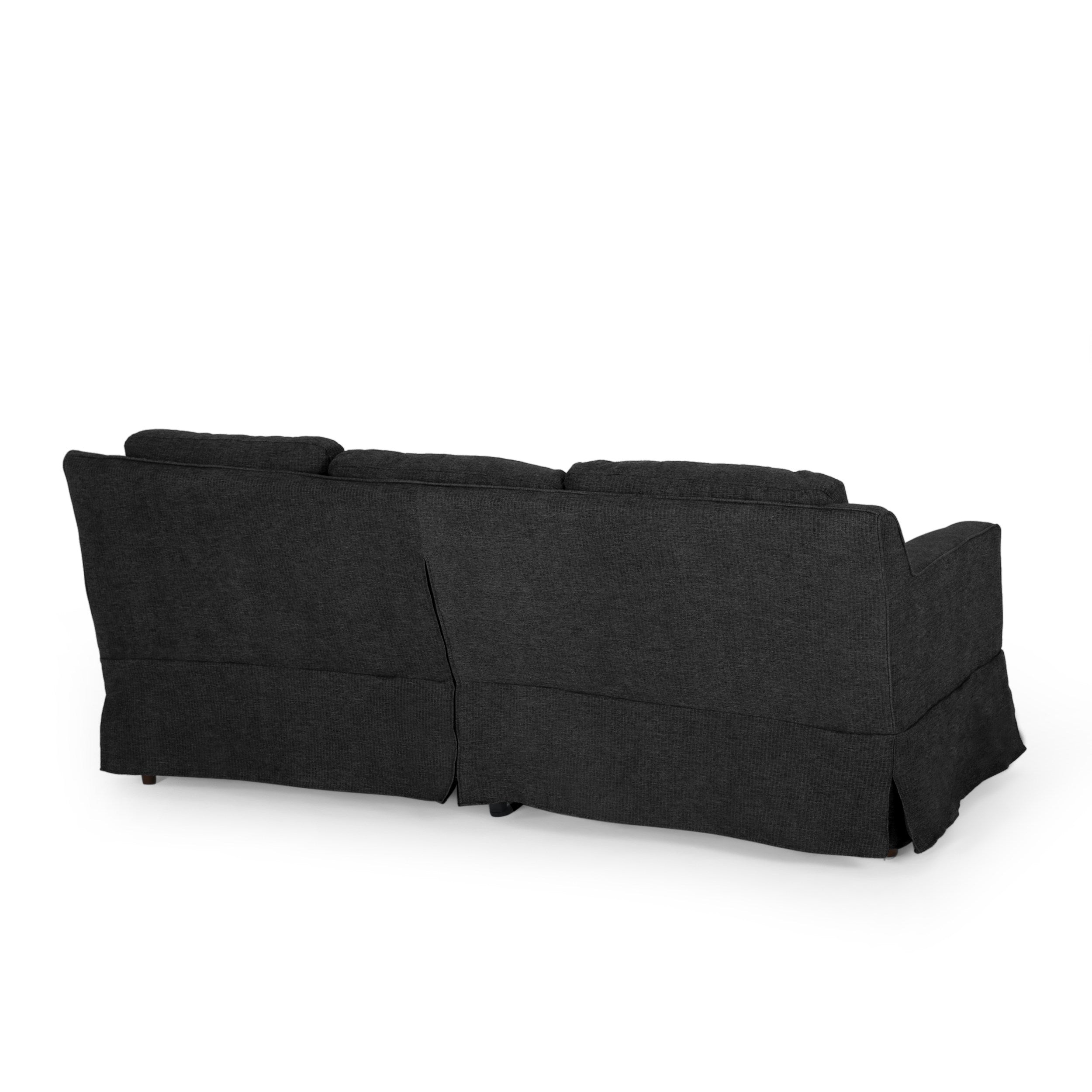 Bainville Contemporary Fabric 3 Seater Sofa with Skirt