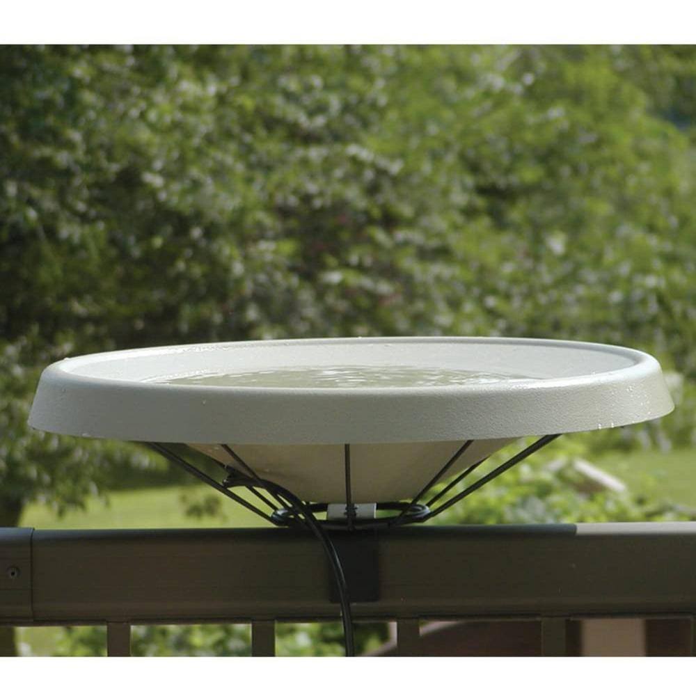 BIRDS choice Medium Green Deck Mount Heated Bird Bath HDECK-GR