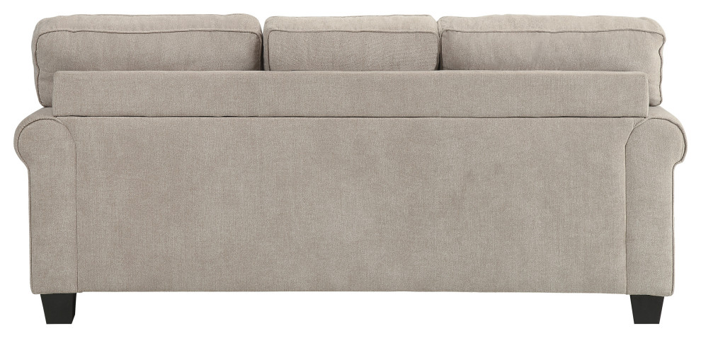 Elliot Reversible Sofa With Chaise  Sand   Transitional   Sectional Sofas   by Lexicon Home  Houzz