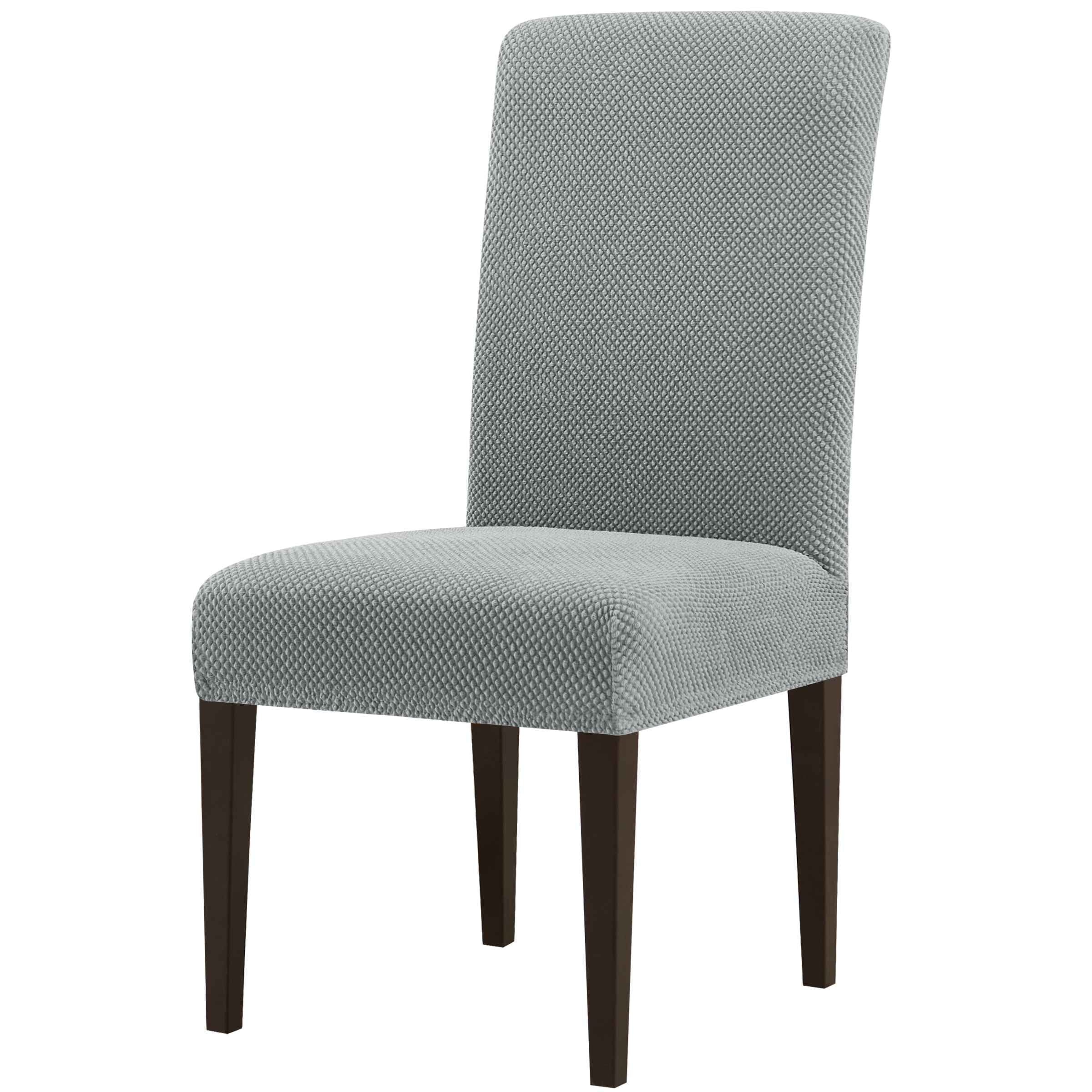 Subrtex Stretch Textured Mini Dots Dining Chair Slipcover (Set of 4, Light Gray)