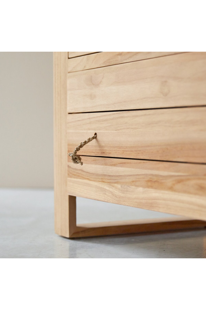 Solid Teak Chest of 2 Drawers  Tikamoon Minimalys   Transitional   Accent Chests And Cabinets   by Oroa   Distinctive Furniture  Houzz