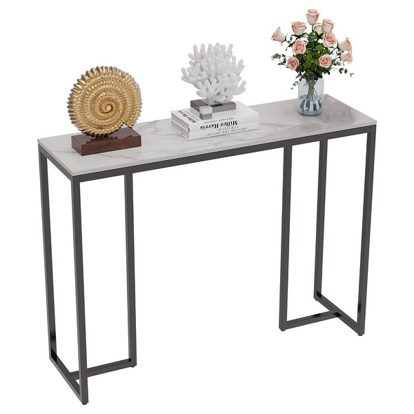 Modern Marble Entryway Console Table - W 39.4