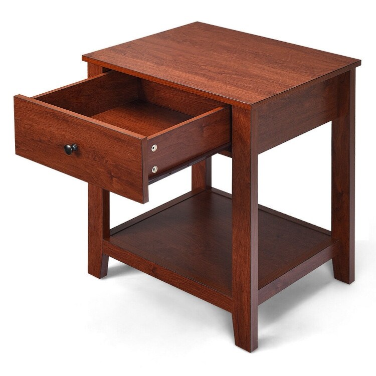 Set of 2 Night Stand End Side Table