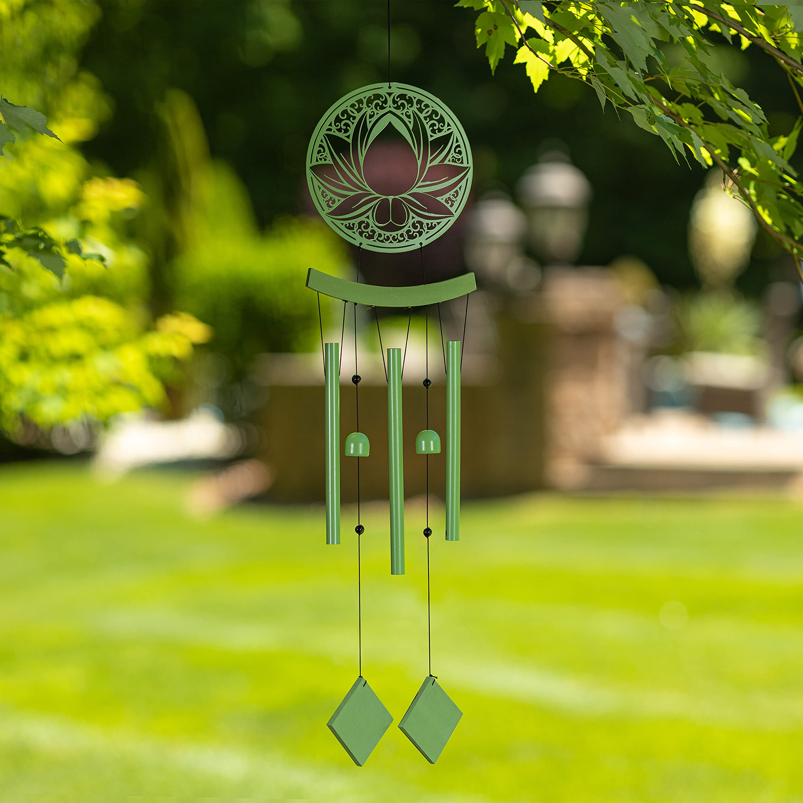 VP Home Lotus Medallion Outdoor Garden Decor Wind Chime