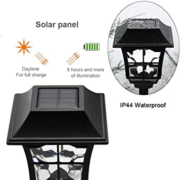 Maggift 8 Lumens Solar Pathway Lights Solar Garden Lights Outdoor Solar Landscape Lights for Lawn Patio Yard Pathway Walkway， 6 Pack