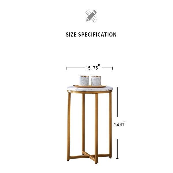 Coffee Table Metal Frame Side Table Small End Table