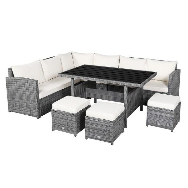 7piece Outdoor Rattan Patio Furniture Set