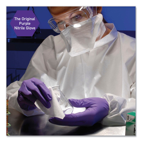 Kimtech PURPLE NITRILE Exam Gloves， 242 mm Length， Large， Purple， 1，000/Carton (55083CT)