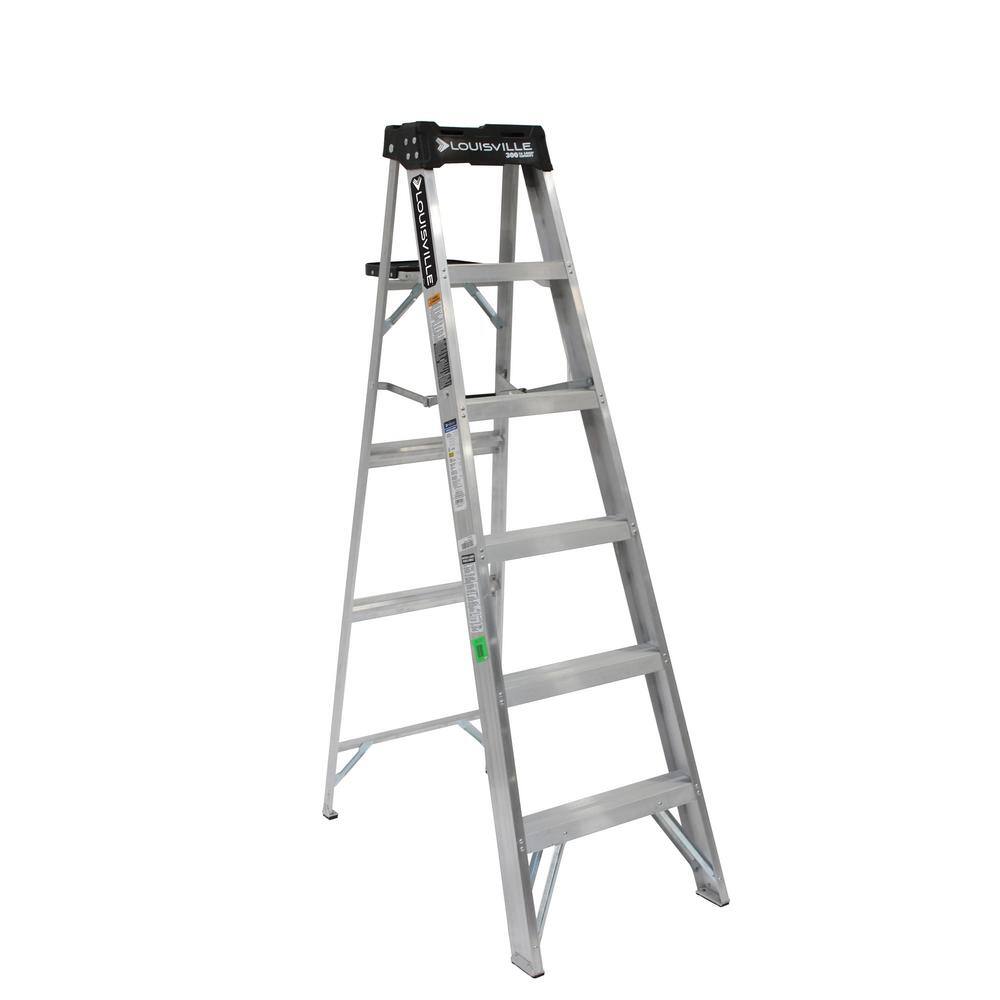 Louisville Ladder 6 ft. Aluminum Step Ladder with 300 lbs. Load Capacity Type IA Duty Rating AS3006