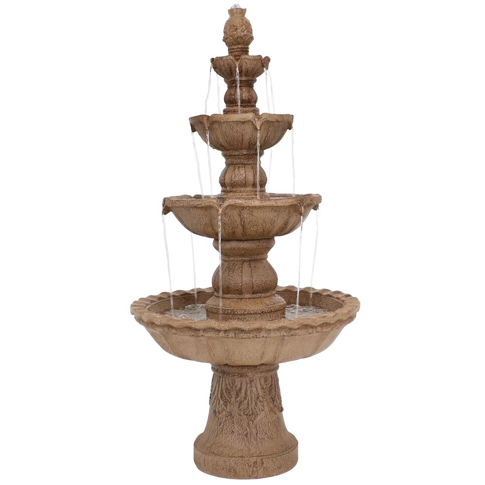 4 Tier Electric Pineapple Water Fountain Lightweight   Choose Color
