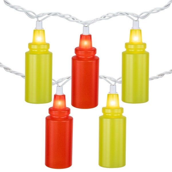 Ketchup Mustard Squeeze Bottles Patio Light Set