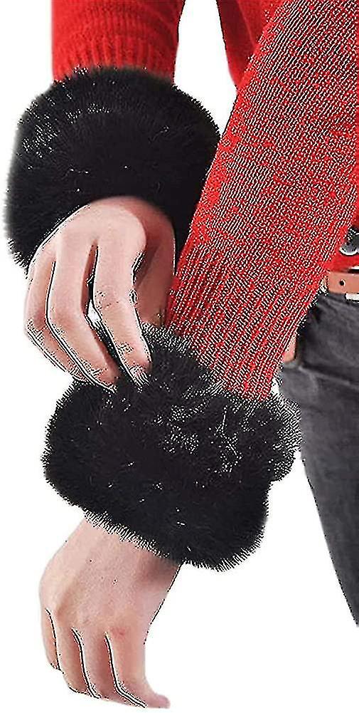 Women's Fur Leg Warmers Sexy Furry Fuzzy Leg Warmers Soft Boot Cuffs Cover A