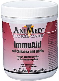 AniMed Immuaid With Echinacea and Garlic Horse Supplement， 16-oz jar