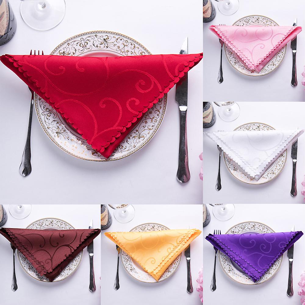 Yellow High-grade Jacquard Table Napkin Hotel Western Restaurant Wedding European Napkin Placemat Bar Wipe Cup Handkerchief Cloth