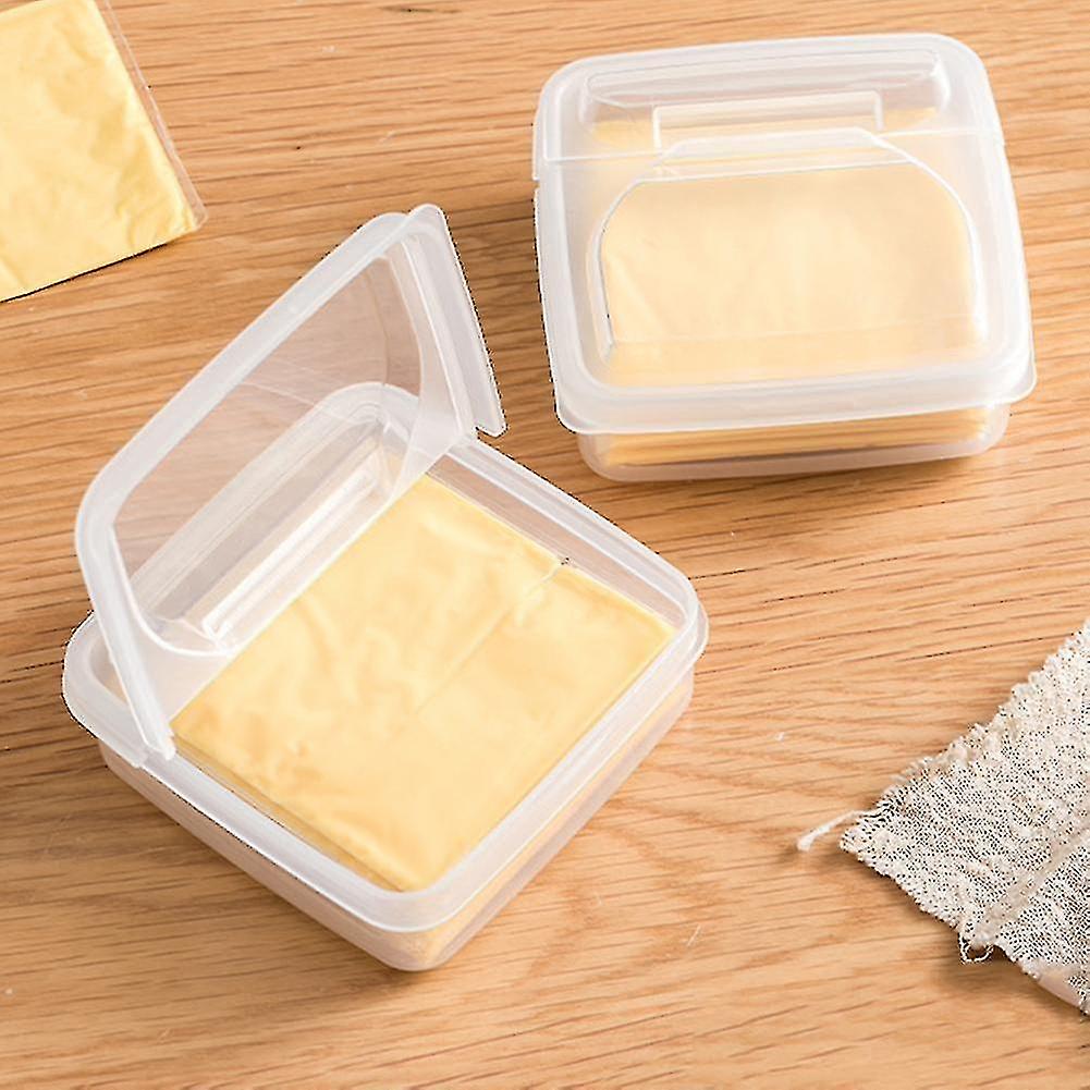 2pcs Butter Cheese Storage Box Portable Refrigerator Fruit Vegetable Fresh-keeping Organizer Box Tra