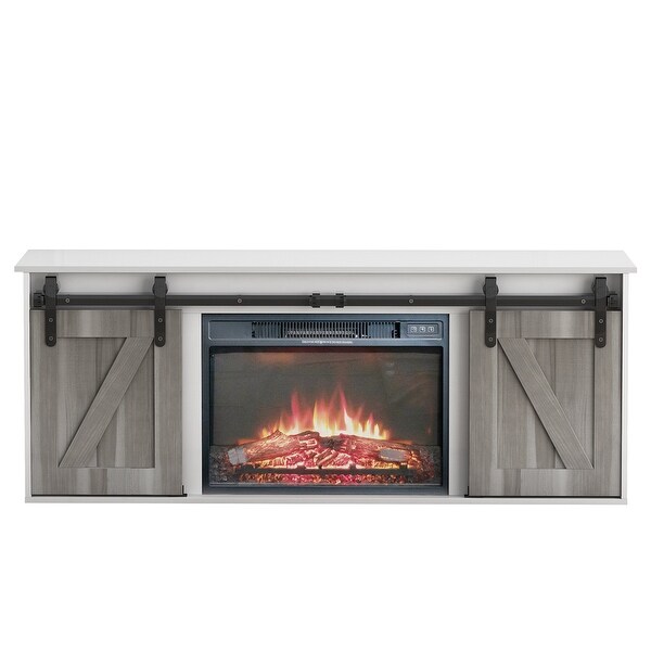 TV Cabinet with Electric Fireplace for TV up to 65 Inch