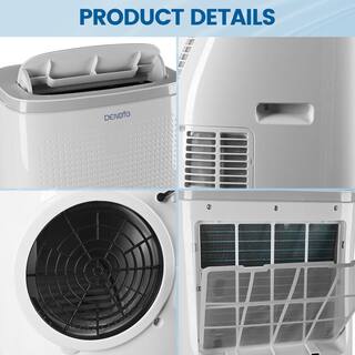 JEREMY CASS 15000 BTU (10800 BTU DOE) Portable Air Conditioner Cools 320 sq.ft. with Fan and Dehumidifier with 2 Speeds in White JHS-A020B