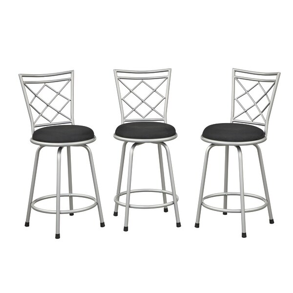 Simple Living Alyssa Adjustable Height Swivel Stools (Set of 3)