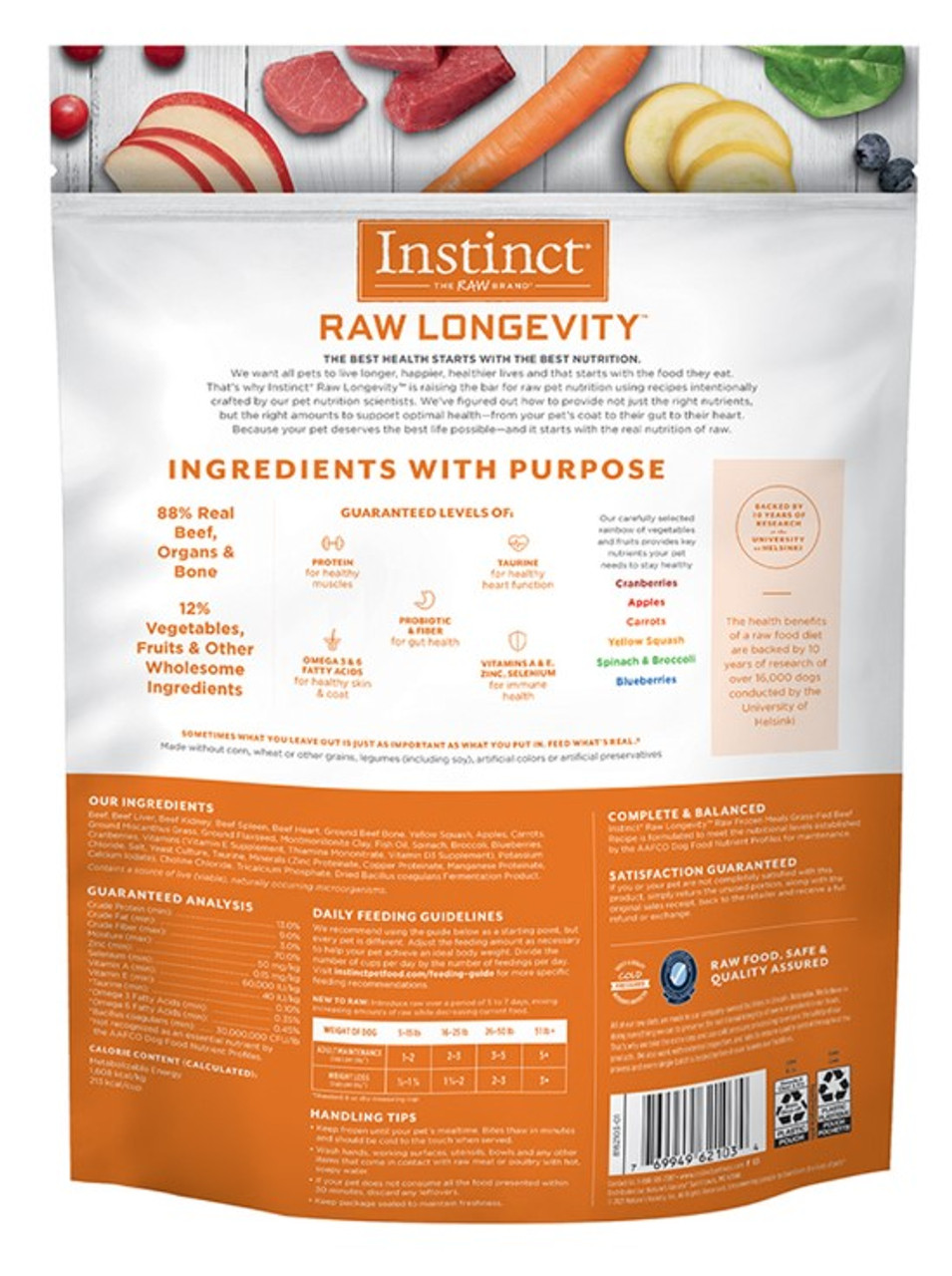 Nature's Variety Instinct Raw Bites Chicken Formula Raw Frozen Dog Food