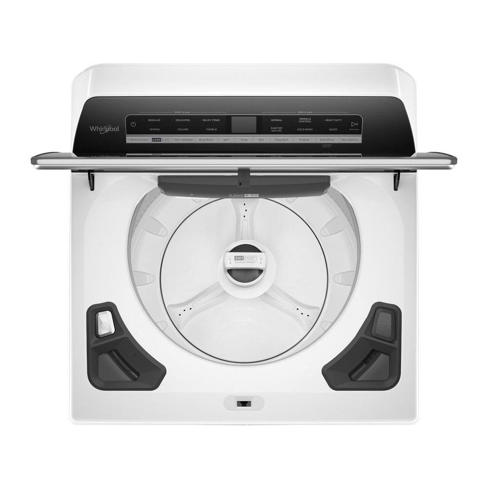 Whirlpool 5.2 - 5.3 cu. ft. Smart Top Load Washing Machine in White with 2 in 1 Removable Agitator ENERGY STAR WTW8127LW