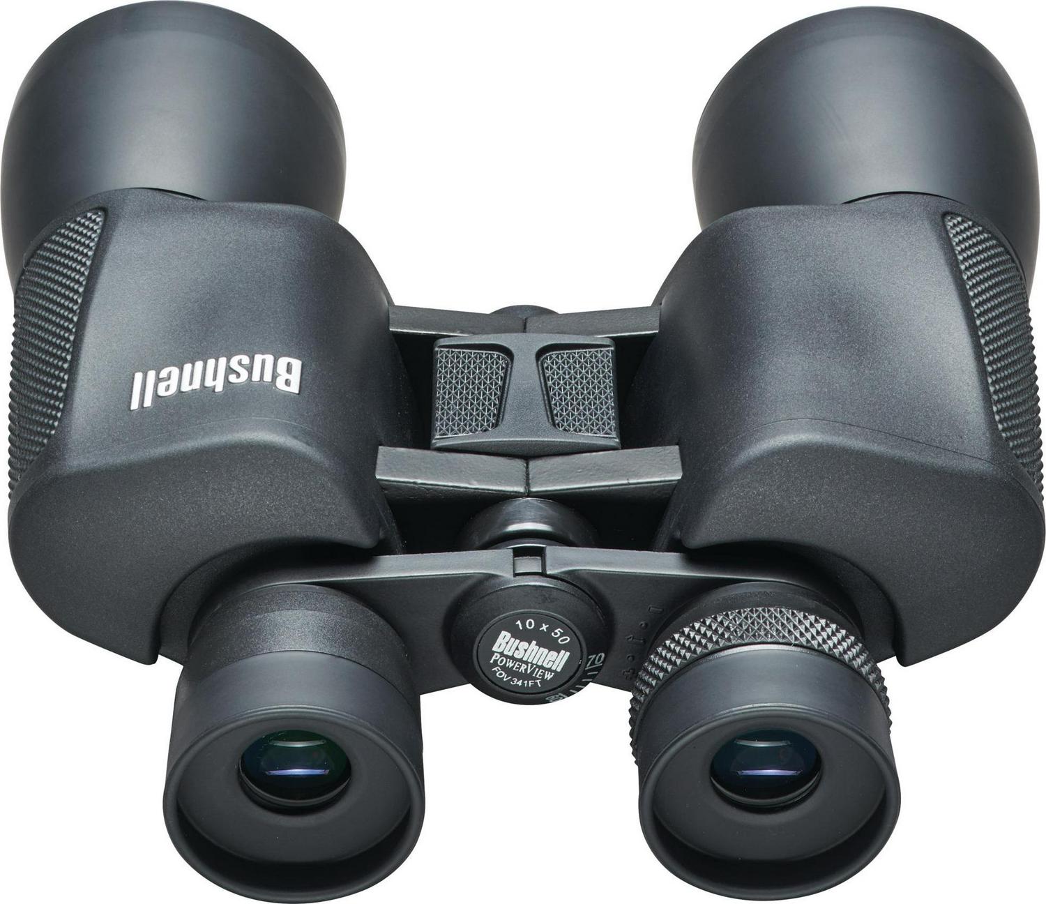 Bushnell PowerView 10x50mm Porro Prism Binoculars， Black