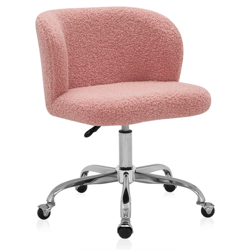 BELLEZE Aston Boucle Desk Chair Swivel Adjustable Height  8 Options