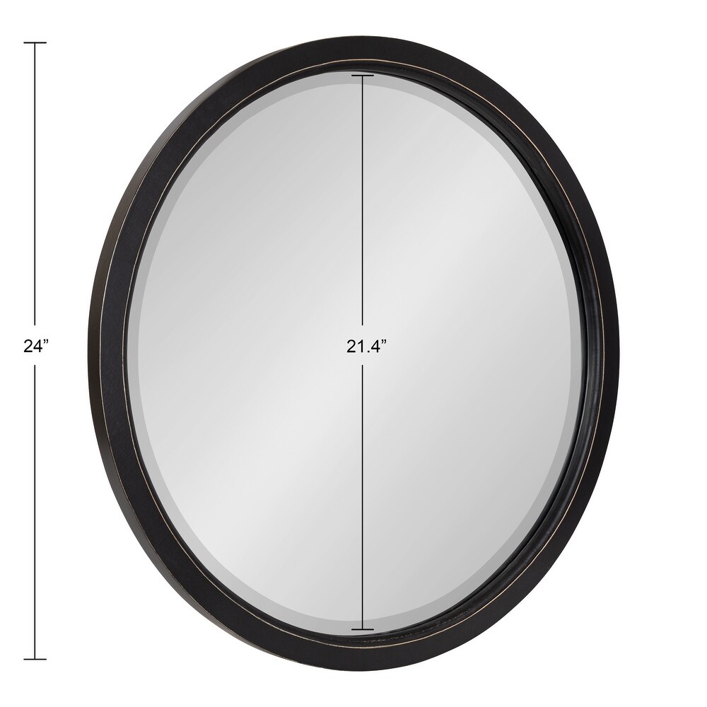 Kate and Laurel Hogan Round Framed Wall Mirror